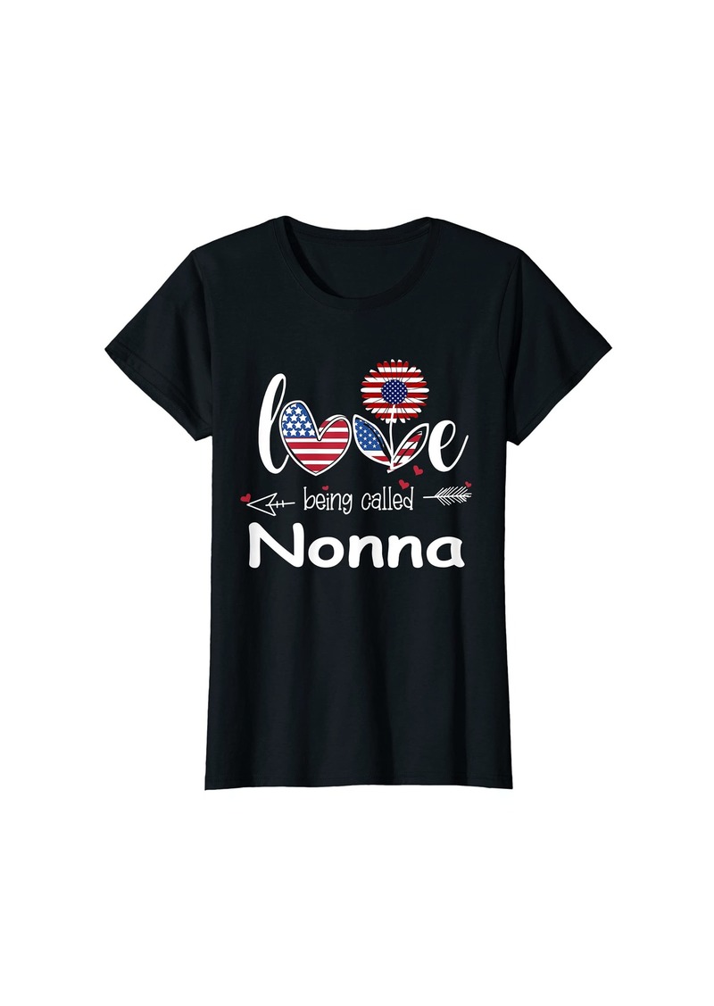 Mother Denim Womens Love being called Nonna Independence Day T-Shirt