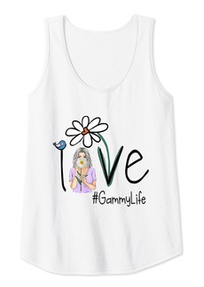 Mother Denim Womens Love Gammy Life - Art Flower Tank Top