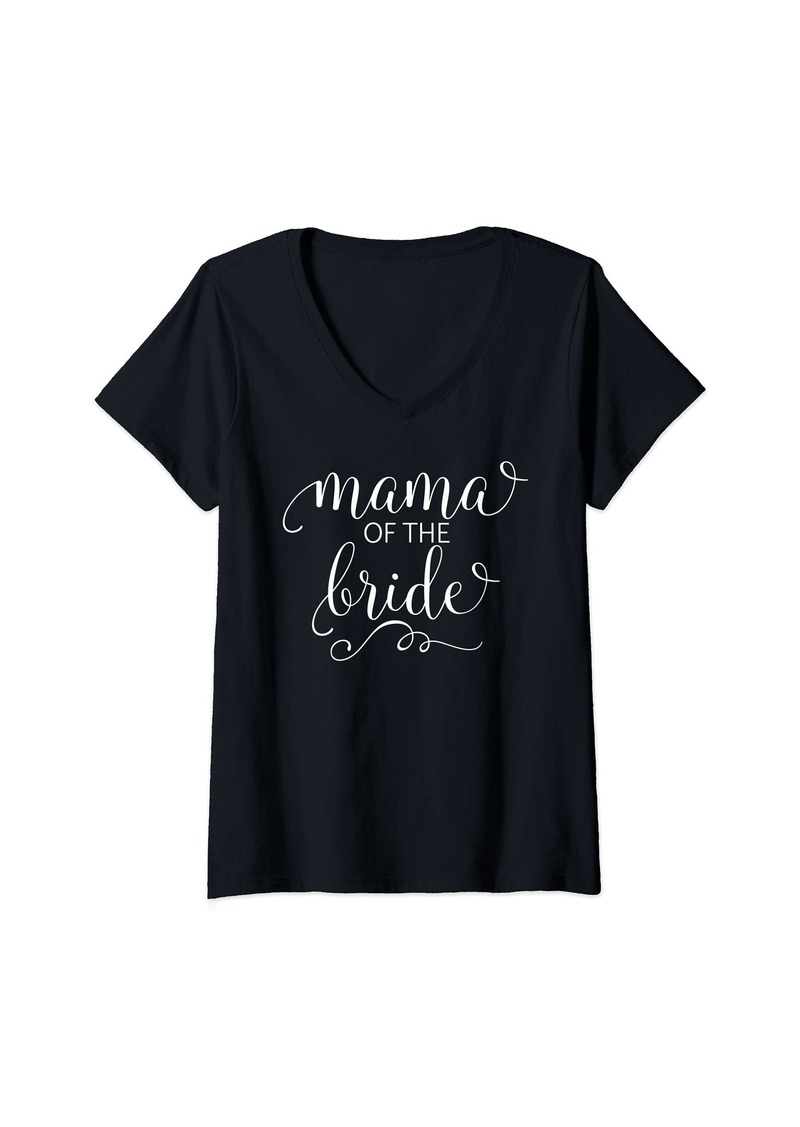 Mother Denim Womens Mama of the Bride Southern Wedding Party Brides Mother V-Neck T-Shirt