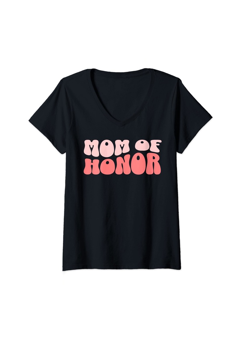 Mother Denim Womens Mom Of Honor Wedding V-Neck T-Shirt