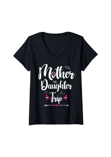 Mother Denim Womens Mother Daughter Matching Shirts Funny Mom Daughter Weekend V-Neck T-Shirt