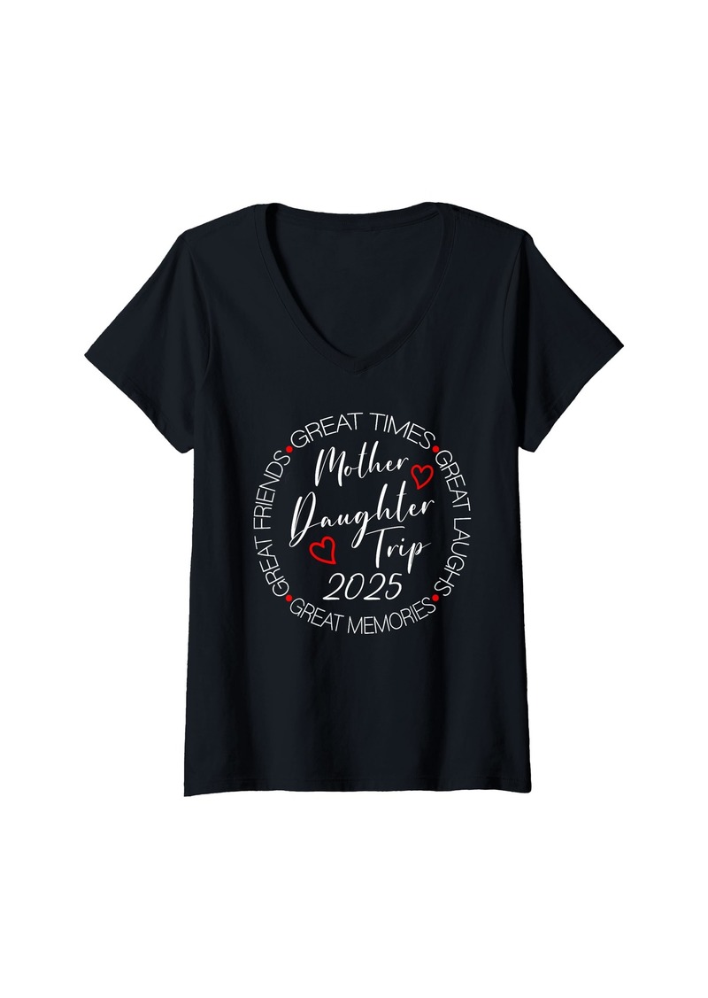 Mother Denim Womens Mother Daughter Trip 2025 Womens Weekend Vacation Matching V-Neck T-Shirt