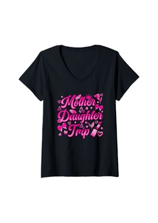 Mother Denim Womens Mother Daughter Trip V-Neck T-Shirt