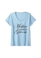 Mother Denim Womens Mother Of The Groom Bridal Party Wedding Marriage V-Neck T-Shirt