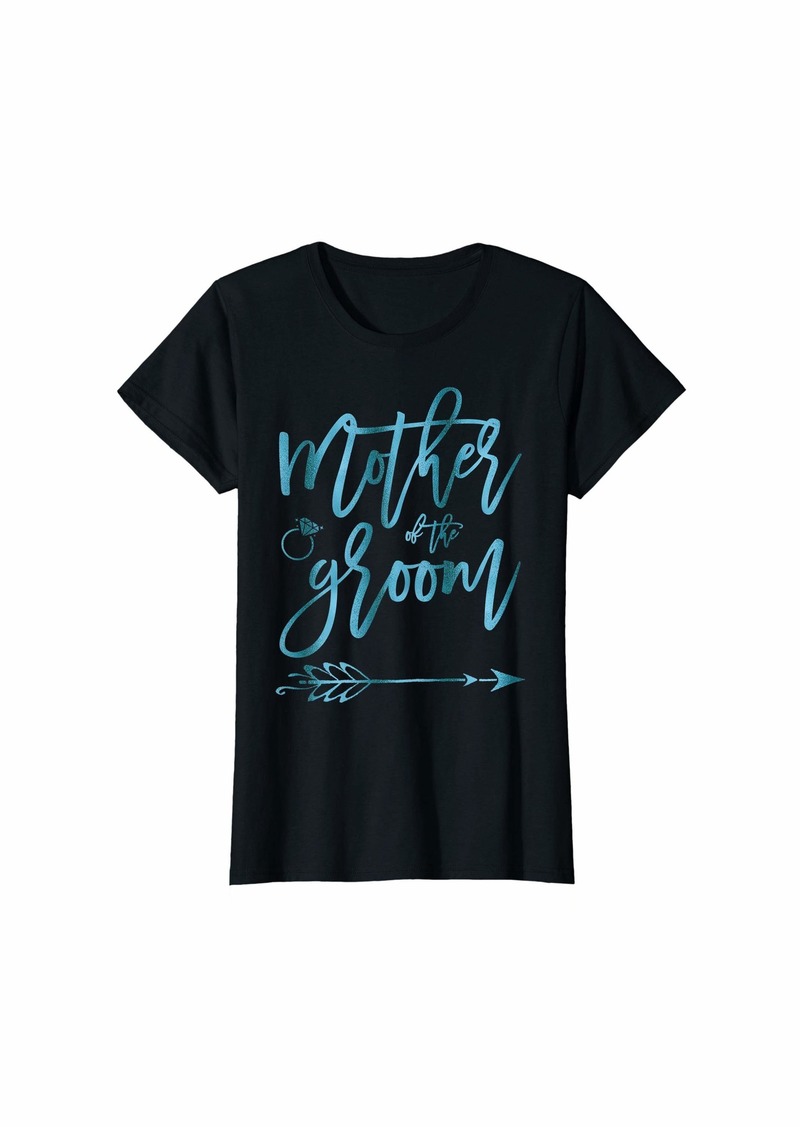 Mother Denim Womens Mother Of The Groom Teal Arrow Ring T-Shirt