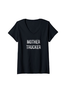 Mother Denim Womens Mother Trucker - Vintage Style - V-Neck T-Shirt