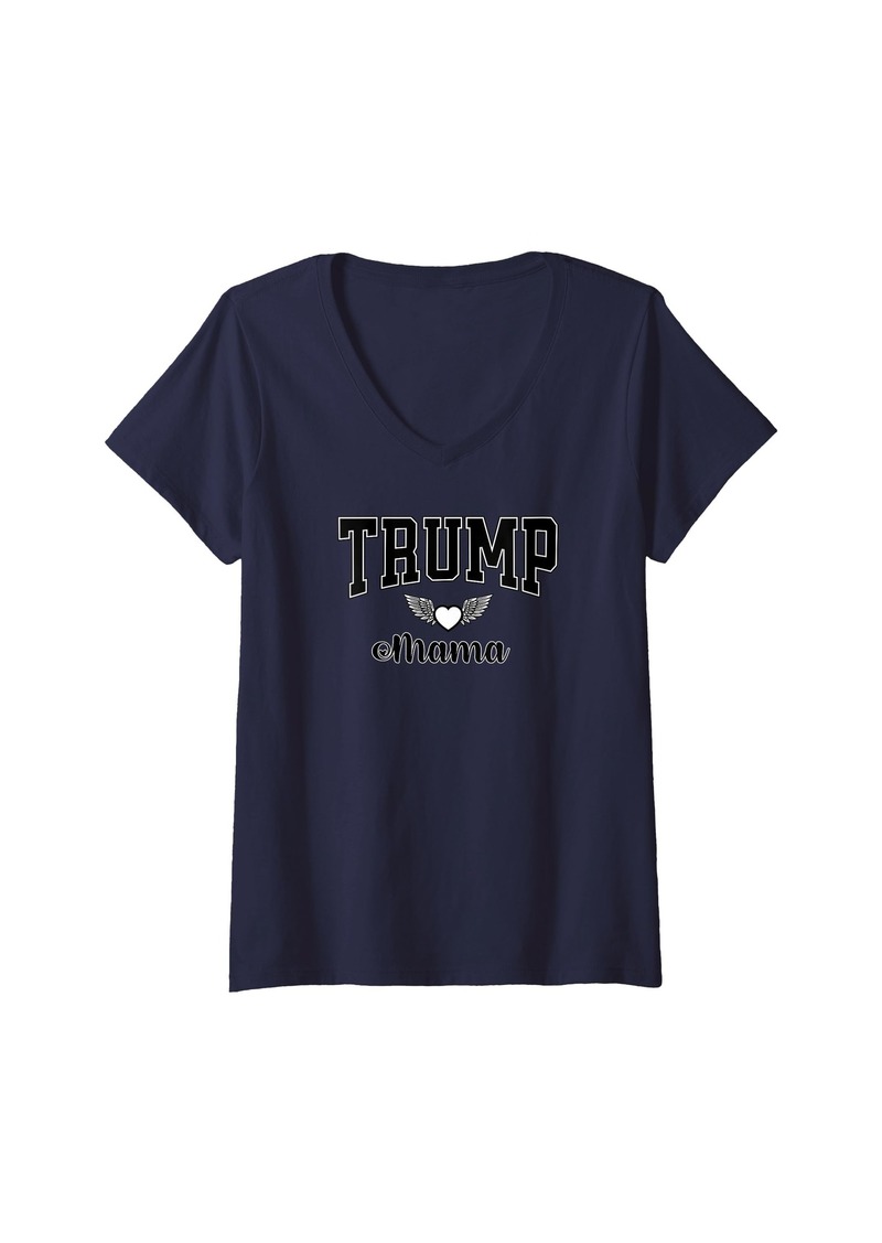 Mother Denim Womens Trump Mama Trump Moms Trump Election Trump Inauguration V-Neck T-Shirt