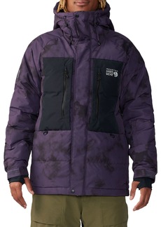 Mountain Hardwear Mens First Tracks Down Jacket, Men's, Small, Blurple Ice Dye Print