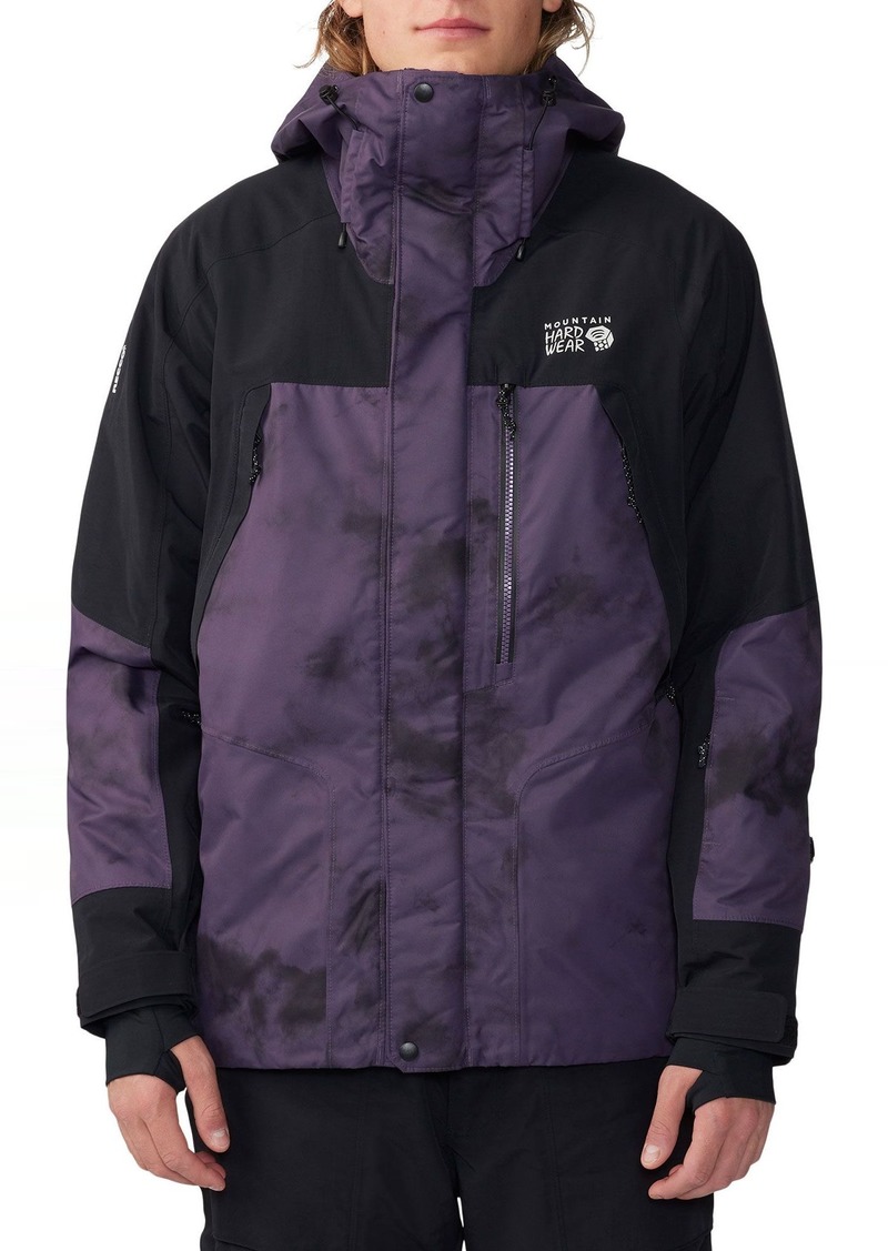 Mountain Hardwear Mens First Tracks Insulated Jacket, Men's, Large, Blurple Ice Dye Print