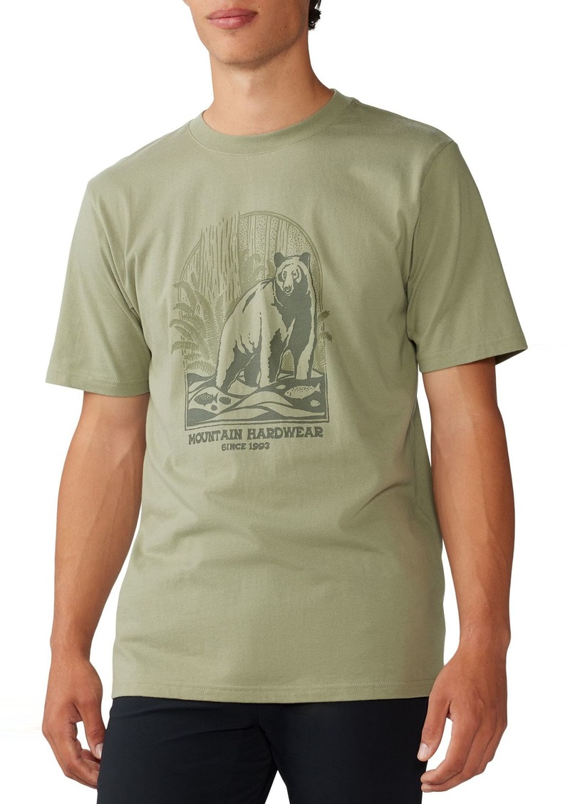 Mountain Hardwear Men's Grizzly Bear Short Sleeve Shirt, Large, Green | Father's Day Gift Idea