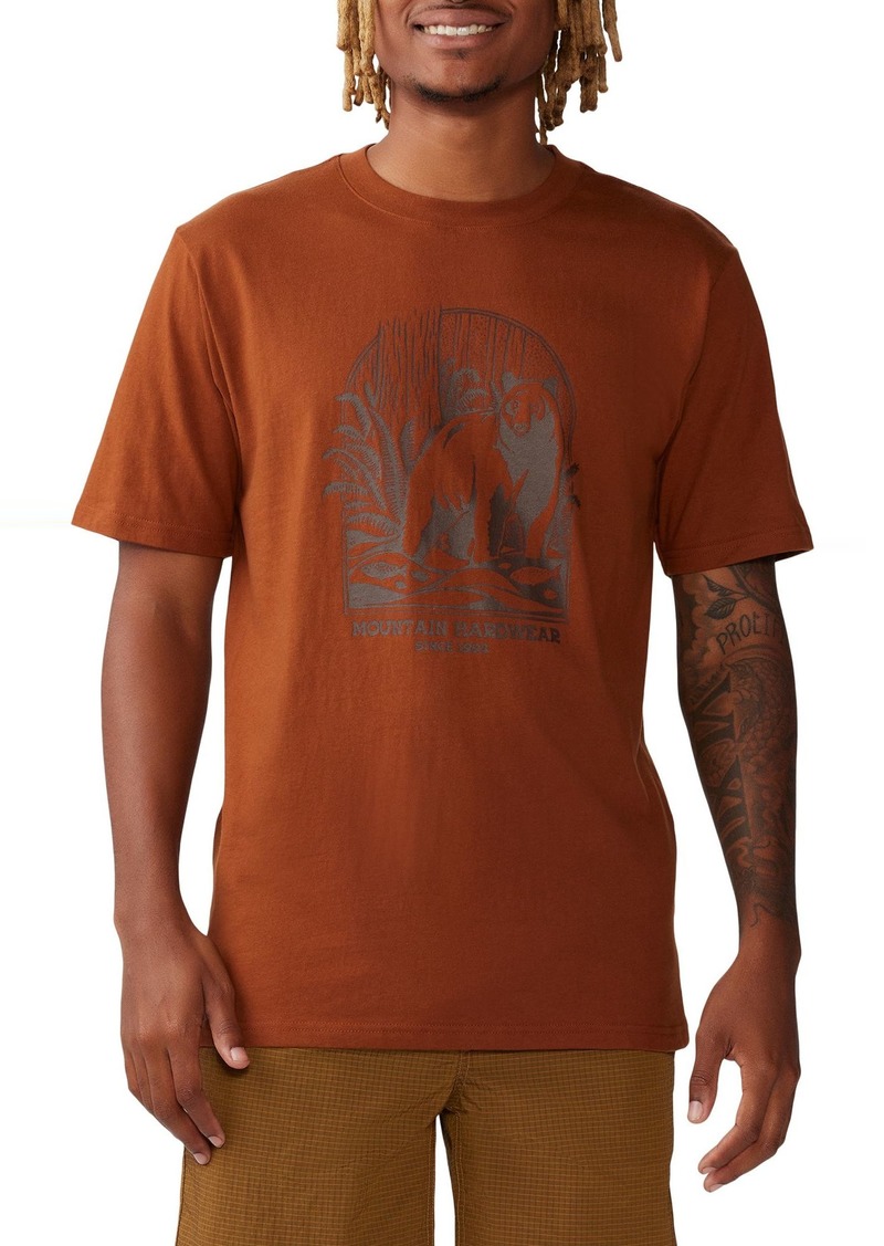Mountain Hardwear Men's Grizzly Bear Short Sleeve Shirt, Medium, Iron Oxide