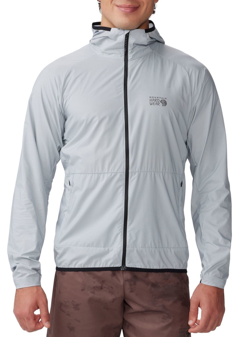 Mountain Hardwear Men's Kor Airshell Full Zip Hoody, Medium, Gray