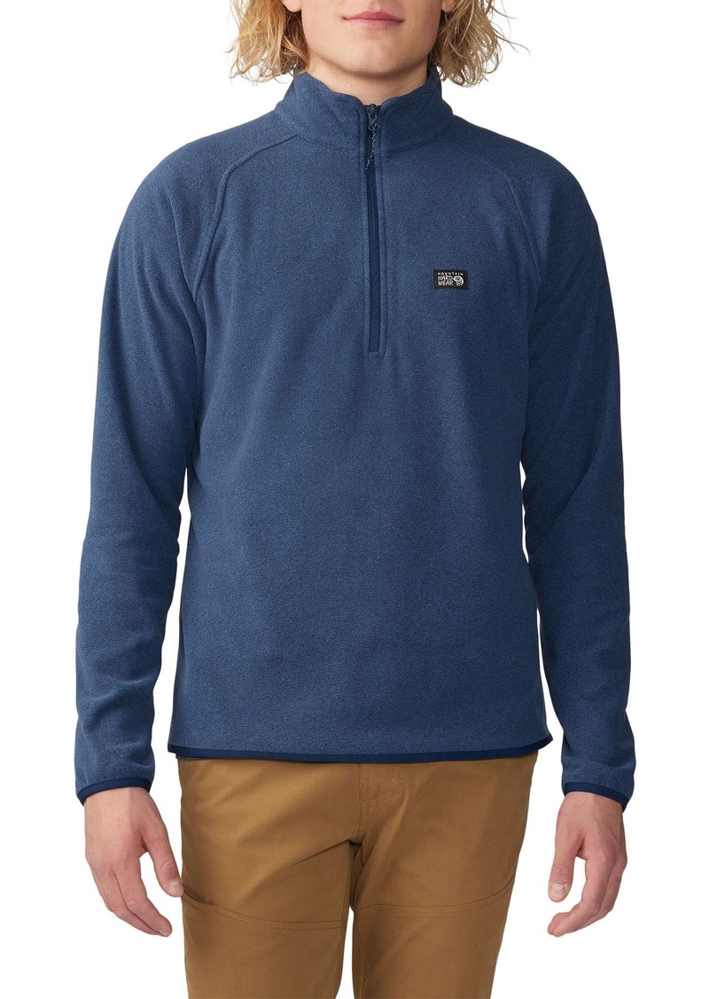 Mountain Hardwear Men's MicroChill ¼ Zip Pullover Sweatshirt, Small, Blue
