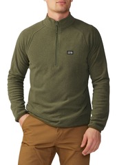 Mountain Hardwear Men's MicroChill ¼ Zip Pullover Sweatshirt, Small, Green