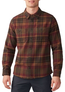 Mountain Hardwear Men's Plusher Long Sleeve Shirt, Small, Washd Raisin Amstrdm Pld | Father's Day Gift Idea