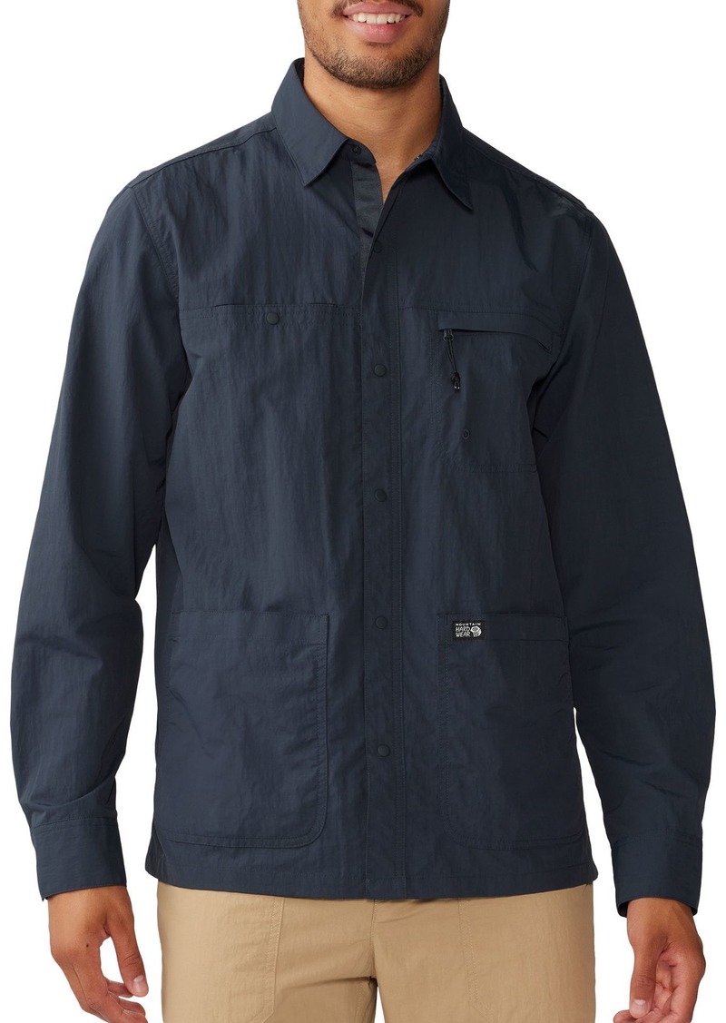 Mountain Hardwear Men's Stryder™ Long Sleeve Shirt, Medium, Gray