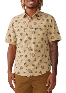 Mountain Hardwear Men's Stryder Short Sleeve Woven Shirt, Medium, Brown
