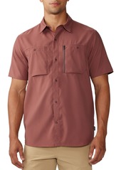 Mountain Hardwear Men's Trail Sender Short Sleeve Shirt, Large, Gray