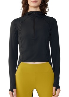 Mountain Hardwear Women's Crater Lake Long Sleeve Crop T-Shirt, Medium, Black