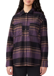 Mountain Hardwear Women's Dolores Flannel Long Sleeve Shirt, XS, Purple