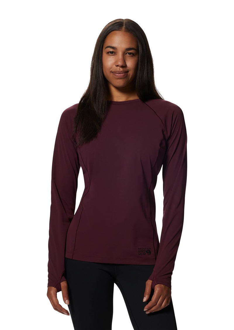 Mountain Hardwear Women's Mountain Stretch Long Sleeve Crew Fogbank Checks Print X-Large