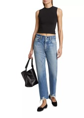 Moussy Aripeka Mid-Rise Wide Straight-Leg Jeans
