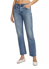 Moussy Bradenton Straight Mid-Rise Jeans