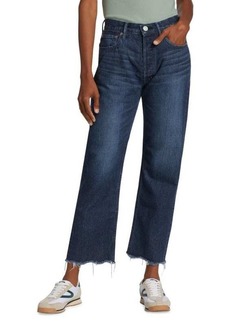 Moussy Capac Wide-Leg Straight Cropped Jeans