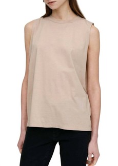 Moussy Clear Plain Tank Top In Taupe