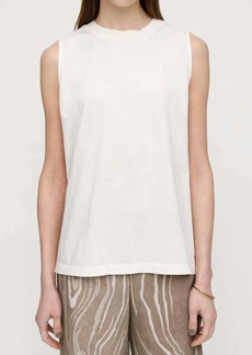 Moussy Clear Plain Tank Top In White