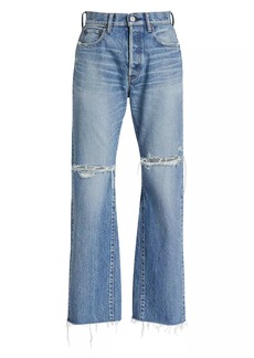 Moussy Clifton Distressed Wide-Leg Jeans