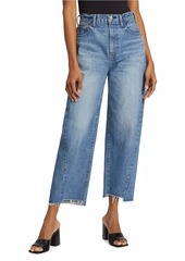 Moussy Cloverhill High-Rise Wide-Leg Crop Jeans