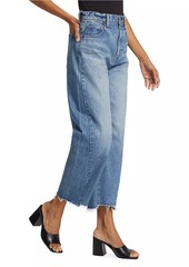 Moussy Cloverhill High-Rise Wide-Leg Crop Jeans