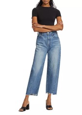 Moussy Cloverhill High-Rise Wide-Leg Crop Jeans