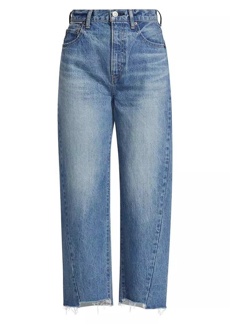 Moussy Cloverhill High-Rise Wide-Leg Crop Jeans