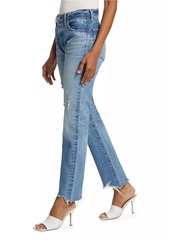 Moussy Colemont Distressed Straight-Leg Jeans