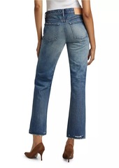 Moussy Flemington Low-Rise Cropped Flare Jeans