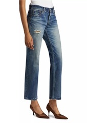 Moussy Flemington Low-Rise Cropped Flare Jeans