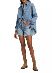 Moussy Graterford Distressed Denim Shorts