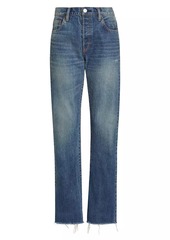 Moussy Hopewell Denim High-Rise Straight-Leg Jeans