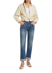 Moussy Hopewell Denim High-Rise Straight-Leg Jeans