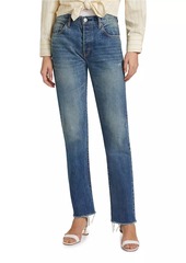 Moussy Hopewell Denim High-Rise Straight-Leg Jeans