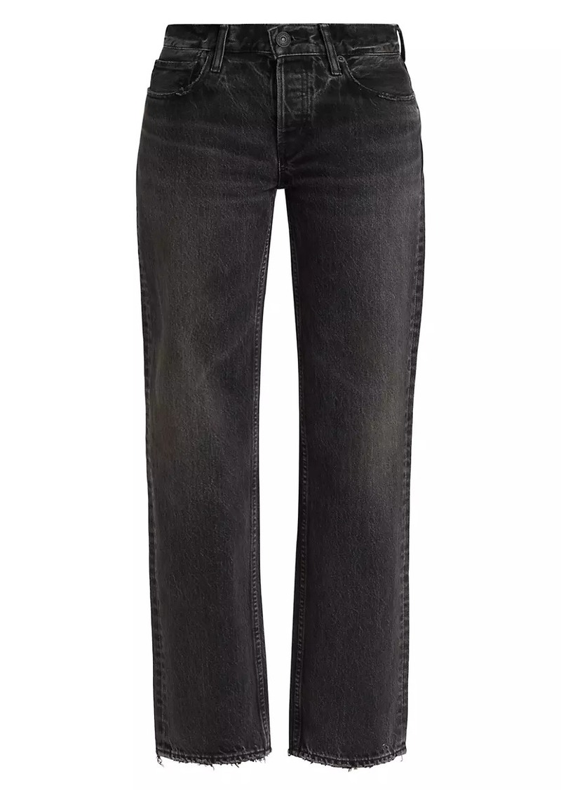 Moussy Iona Low-Rise Straight-Leg Jeans