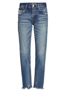 Moussy Keller Distressed Tapered Ankle Jeans