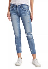 Moussy Lenwood Mid-Rise Distressed Jeans