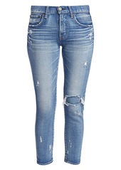 Moussy Lenwood Mid-Rise Skinny Distressed Jeans