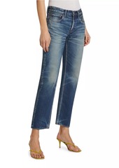 Moussy Minneola Denim Straight-Leg Cropped Jeans