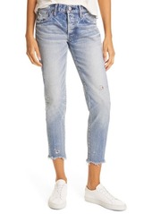 MOUSSY Keller Tapered Nonstretch Ankle Jeans in L/blu 111 at Nordstrom
