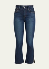 MOUSSY VINTAGE Glendora Cropped Flare Split-Hem jeans