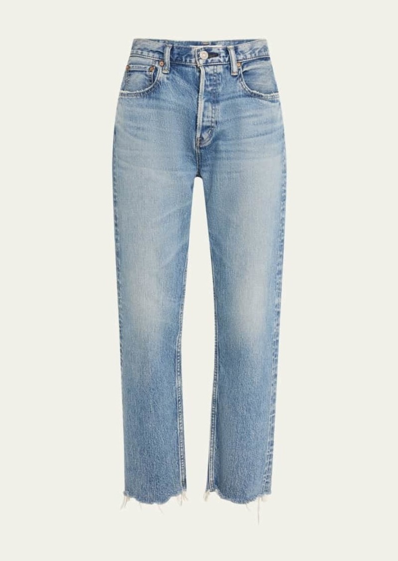 MOUSSY VINTAGE Mabel Wide Straight Cropped Jeans